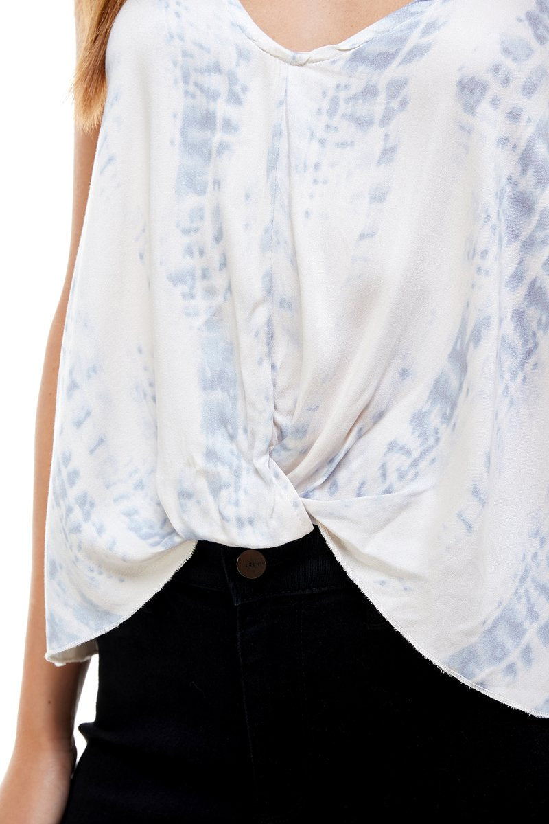 TIE DYE FRONT TWISTED CAMI TOP